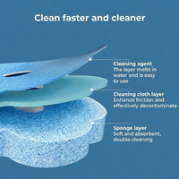 Disposable Toilet Brush Antibacterial Hygienic Sponge Heads