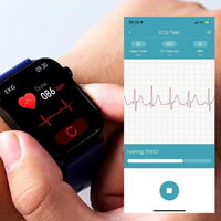 Smartwatch with SOS Alarm, Fall Detection, Heart Rate and Oxygen Tracking, Bluetooth, Water Resistant