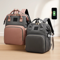 Baby Diaper Backpack with Foldable Crib