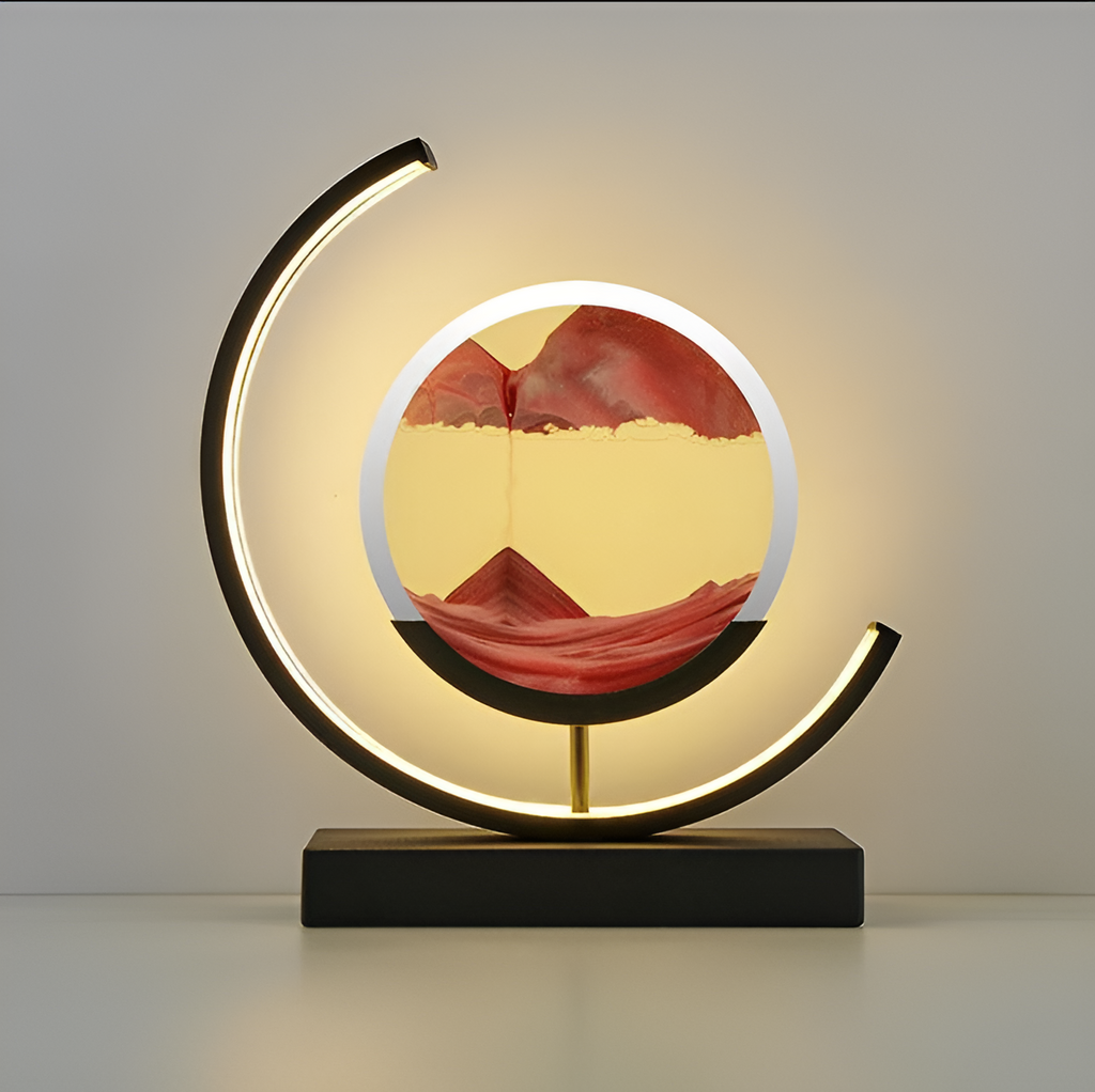 Sand Glow Sand Lamp with Remote Control and Dimmable Light
