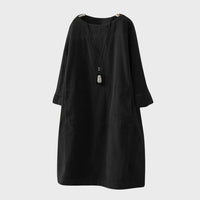 Freja Velvet Dress with Soft Texture and Relaxed Fit for Women