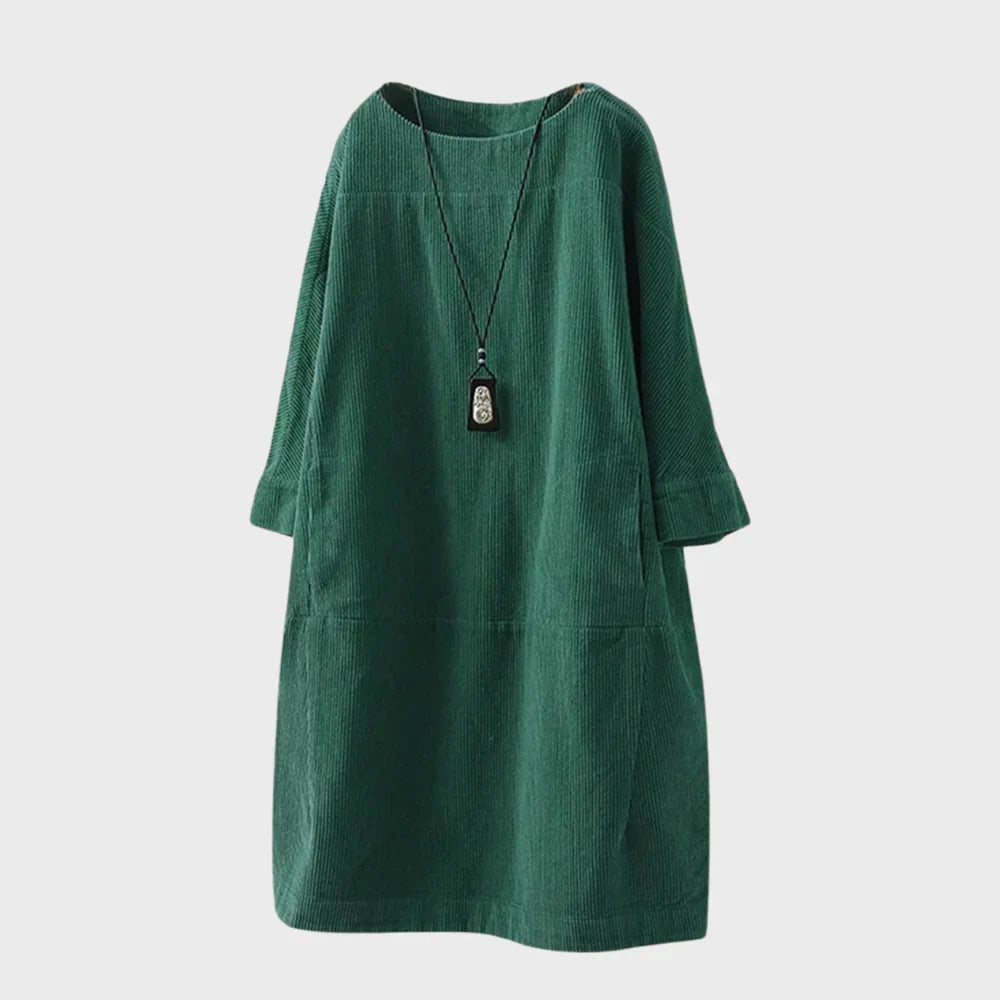 Freja Velvet Dress with Soft Texture and Relaxed Fit for Women