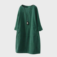 Freja Velvet Dress with Soft Texture and Relaxed Fit for Women
