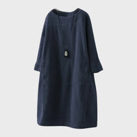 Freja Velvet Dress with Soft Texture and Relaxed Fit for Women