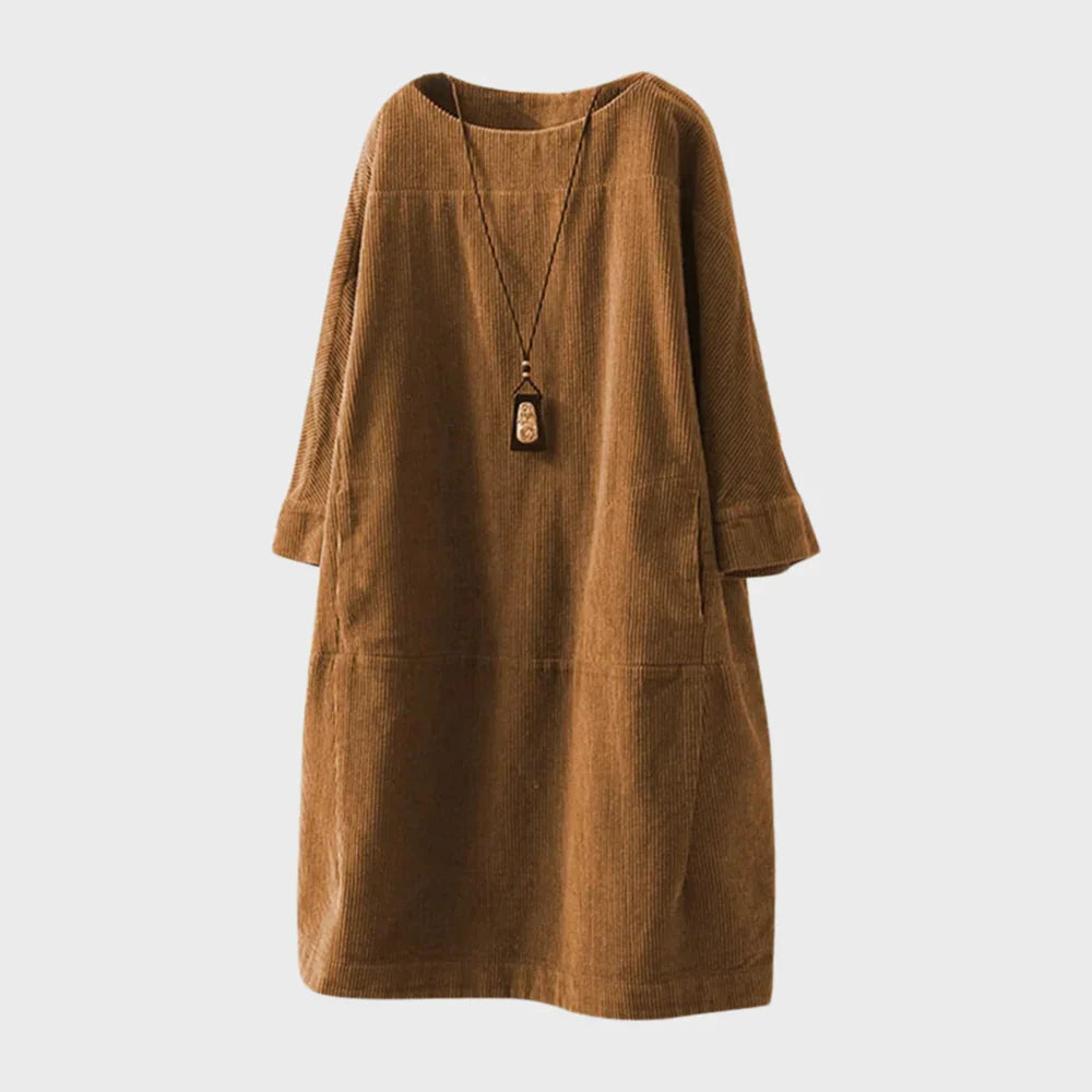 Freja Velvet Dress with Soft Texture and Relaxed Fit for Women