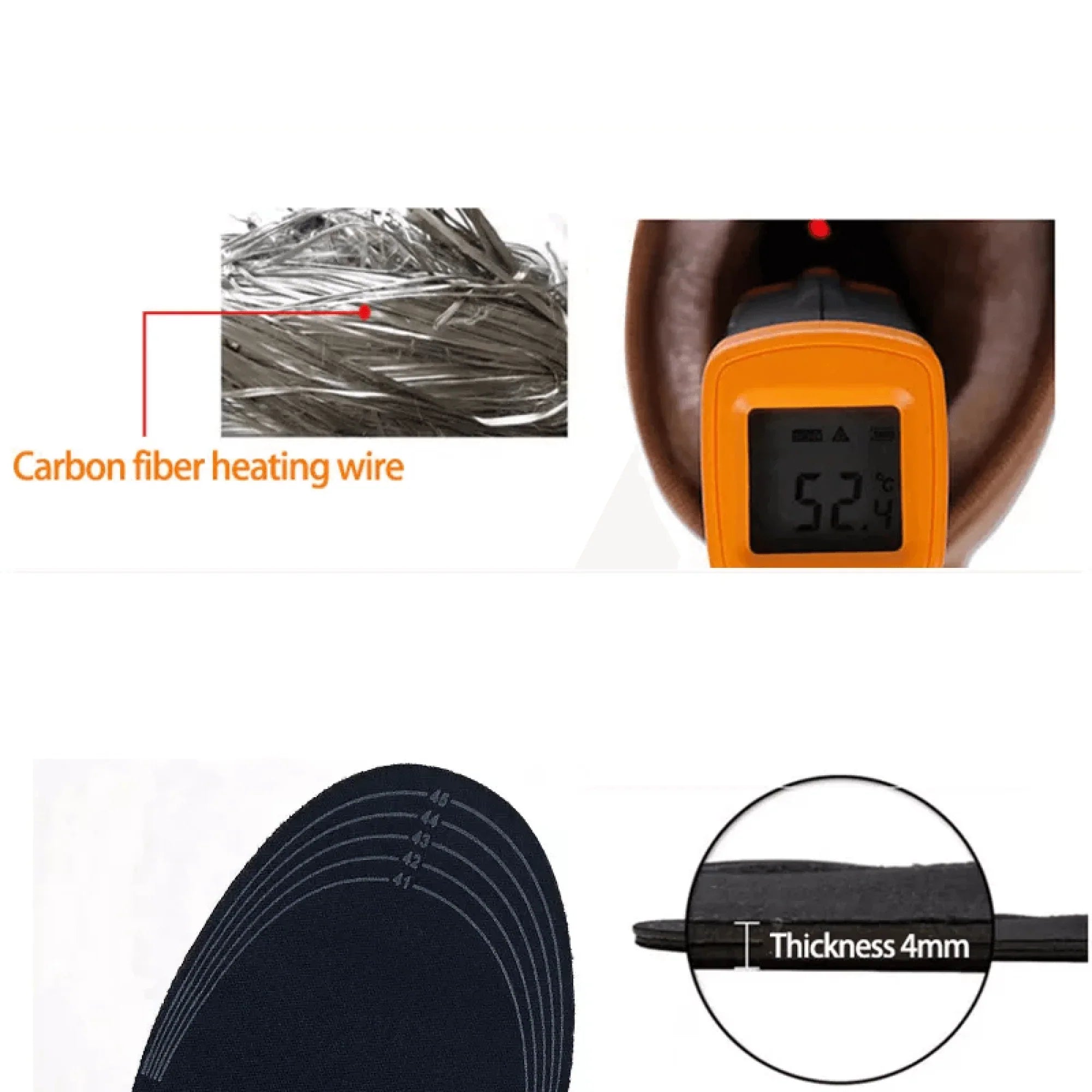 Heated Insoles with Adjustable Temperature Control for Outdoor Comfort