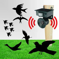 Weather Resistant Bird Repellent with PIR Motion Sensor and Solar Power
