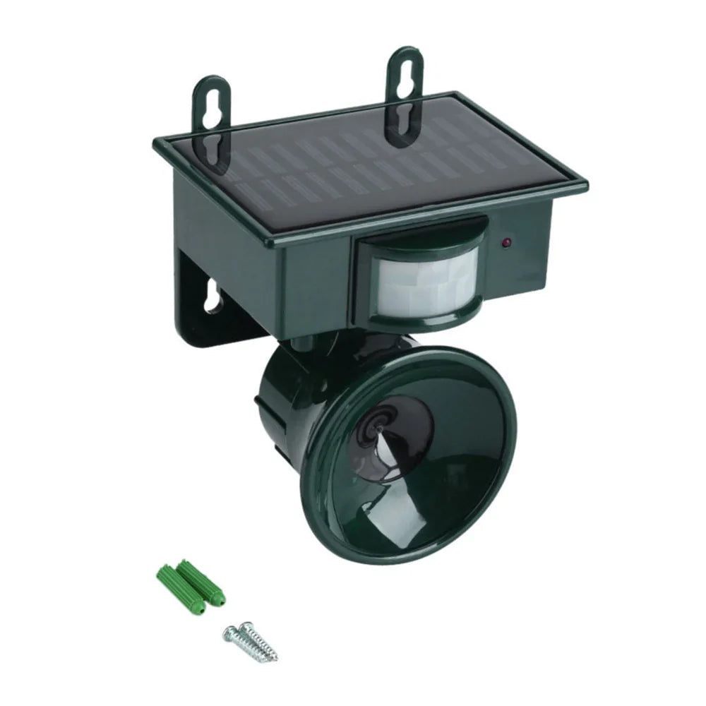 Weather Resistant Bird Repellent with PIR Motion Sensor and Solar Power