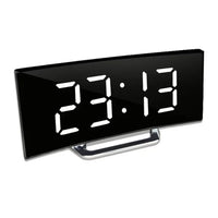 LED Digital Alarm Clock with Curved Screen and Automatic Light