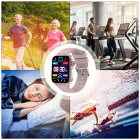 Smartwatch with SOS Alarm, Fall Detection, Heart Rate and Oxygen Tracking, Bluetooth, Water Resistant