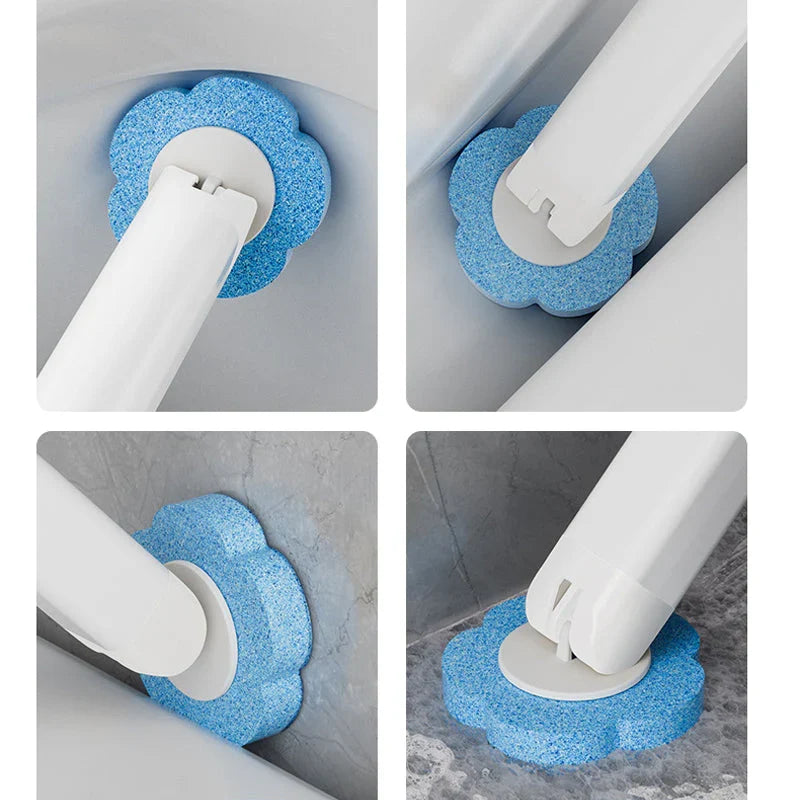 Disposable Toilet Brush Antibacterial Hygienic Sponge Heads