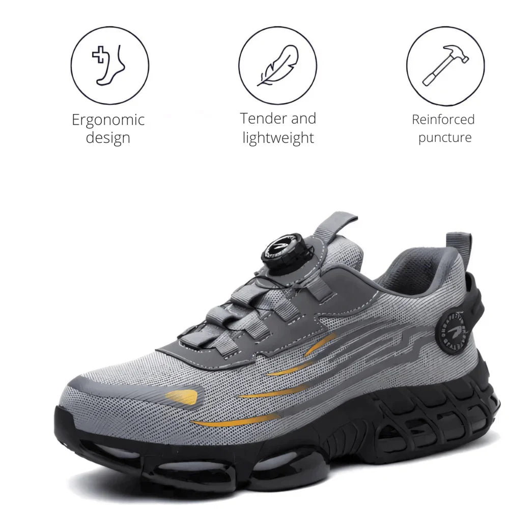 Mens Work Shoes Orthopedic Support, Non Slip Grip