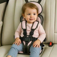 Foldable Travel Child Seat with Five-Point Harness for Cars and Trips
