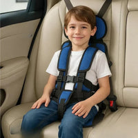 Foldable Travel Child Seat with Five-Point Harness for Cars and Trips