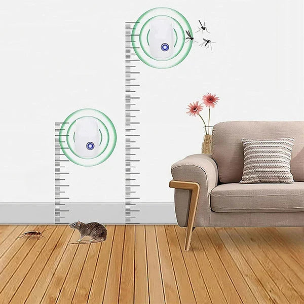 Ultrasonic Pest Repeller, Chemical-Free Indoor Insect Protection Plug-In