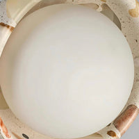 Terrazzo and Wood Pendant Light with Adjustable Ceiling Cable