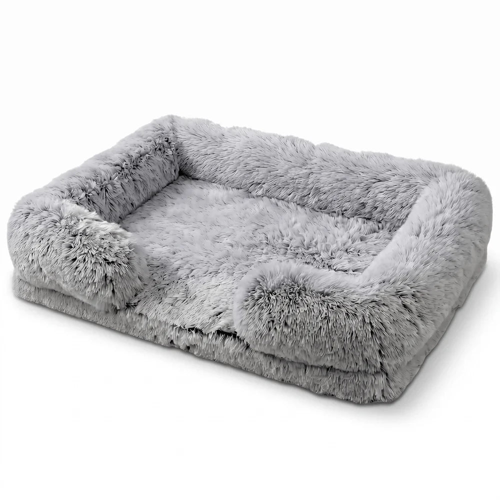 Orthopedic Dog Bed with Supportive Edges and Washable Cover