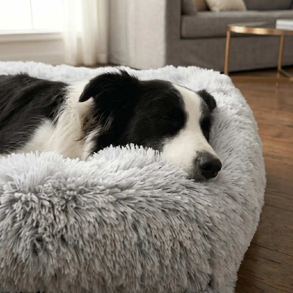 Orthopedic Dog Bed with Supportive Edges and Washable Cover