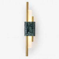 Marble Wall Light with Brass Finish and Soft Acrylic Diffuser Design