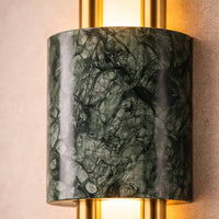 Marble Wall Light with Brass Finish and Soft Acrylic Diffuser Design