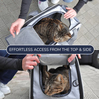 Cat Travel Carrier with Ventilated Mesh Panel Design