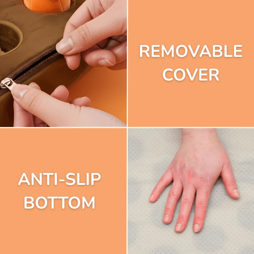 Dog Snuffle Mat Treat Puzzle with Non Slip Base and Washable Cover
