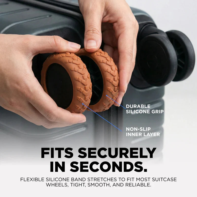 Luggage Wheel Covers with Shock Absorbing Support Silicone Design, Set of 8