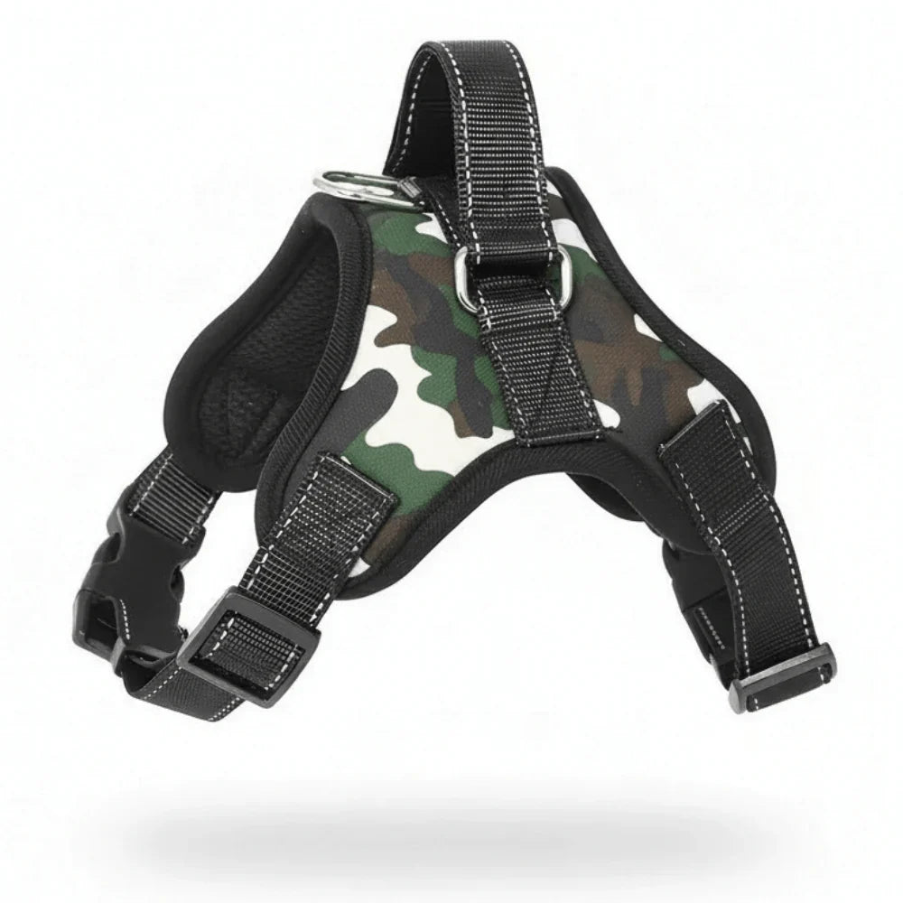 Dog Walking Harness with Mesh Lining, Reflective Straps and Handle
