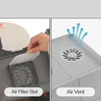 Stainless Steel Litter Box Flip-Top Design