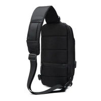 Crossbody Travel Bag with USB Charging Function and Zip Pockets
