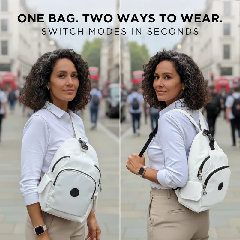 Convertible Crossbody Bag with and Adjustable Strap