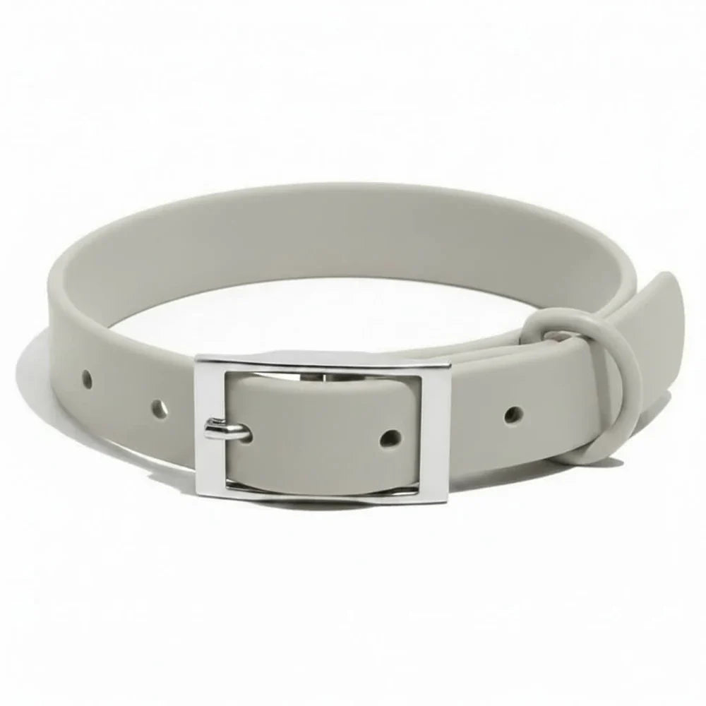 Adjustable Dog Collar with PVC Coating and Polyester Webbing