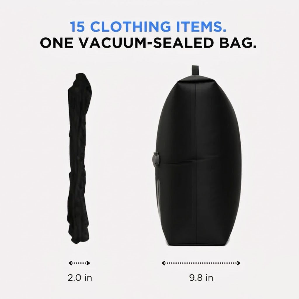 Travel Storage Vacuum Bag Set with Airtight Compression Design, Set of 2