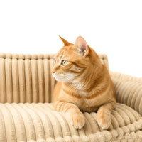 Pet Sofa Bed with Fleece Cover and Removable Washable Cushion
