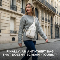 Crossbody Bag with Anti-Theft Design and Adjustable Shoulder Strap