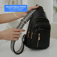 Crossbody Bag with Anti-Theft Design and Adjustable Shoulder Strap