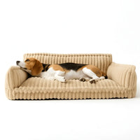 Pet Sofa Bed with Fleece Cover and Removable Washable Cushion