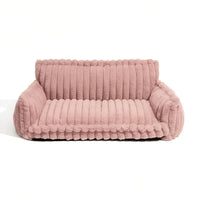 Pet Sofa Bed with Fleece Cover and Removable Washable Cushion
