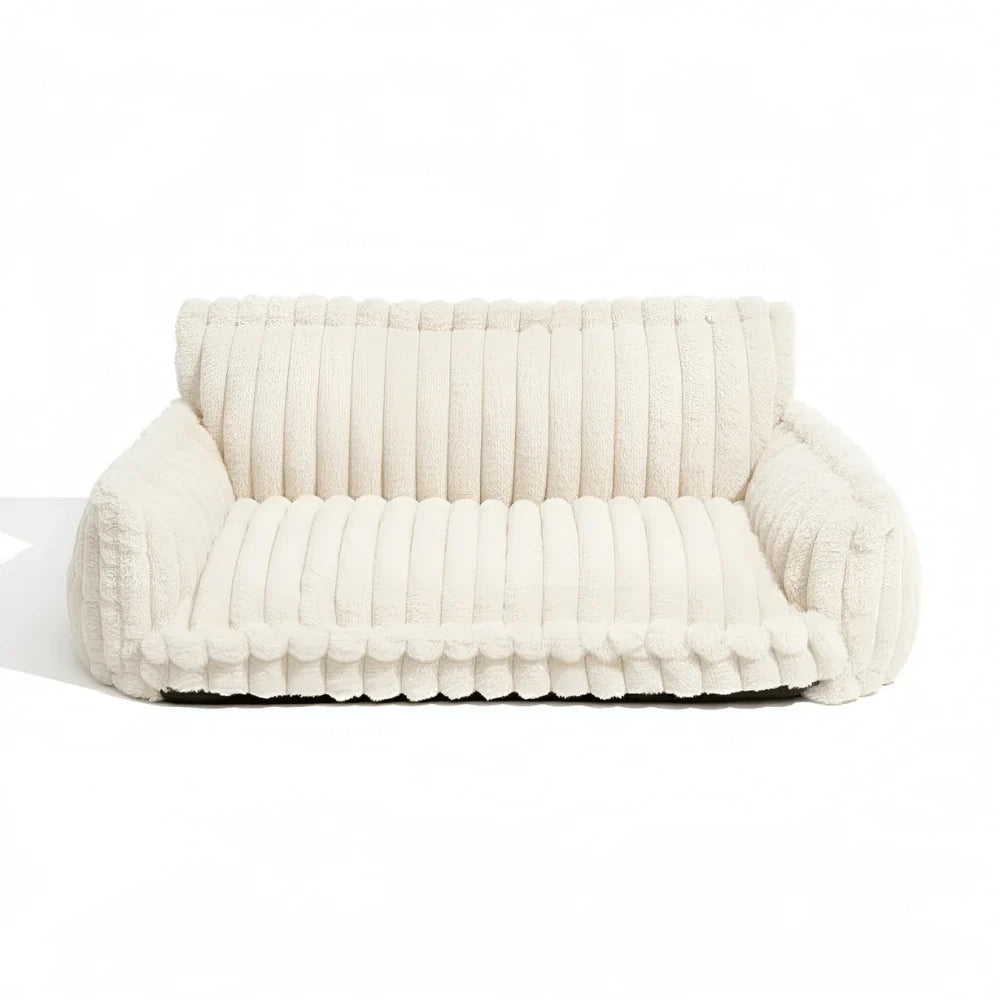 Pet Sofa Bed with Fleece Cover and Removable Washable Cushion