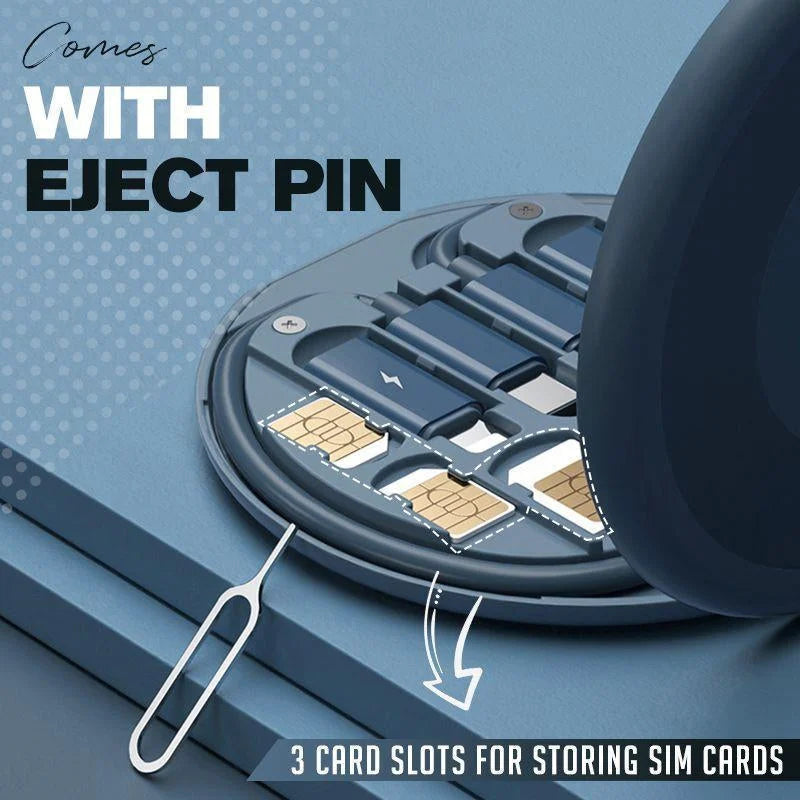 Travel Charging Cable Set with Multi Connector Adapters