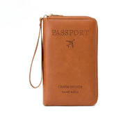 RFID Travel Passport Holder with Water Resistant PU Leather Design