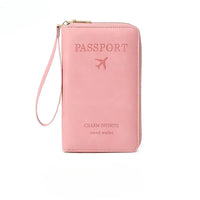 RFID Travel Passport Holder with Water Resistant PU Leather Design