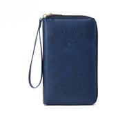 RFID Travel Passport Holder with Water Resistant PU Leather Design
