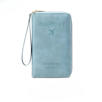 RFID Travel Passport Holder with Water Resistant PU Leather Design