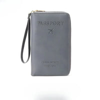 RFID Travel Passport Holder with Water Resistant PU Leather Design
