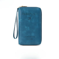 RFID Travel Passport Holder with Water Resistant PU Leather Design