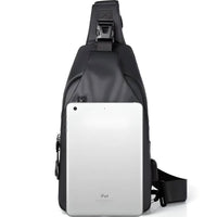 Shoulder Bag with Water Resistant Fabric and USB Charging Port