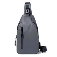 Shoulder Bag with Water Resistant Fabric and USB Charging Port