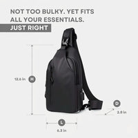 Shoulder Bag with Water Resistant Fabric and USB Charging Port