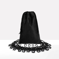 Portable Travel Clothesline with Stretch Cord and Steel Hook Design